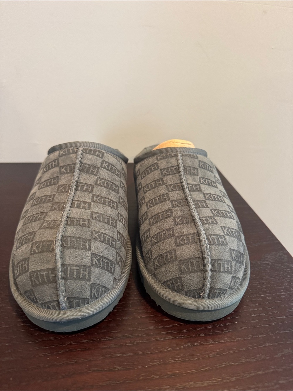 Kith Kids Gray Logo Slip-On Slippers